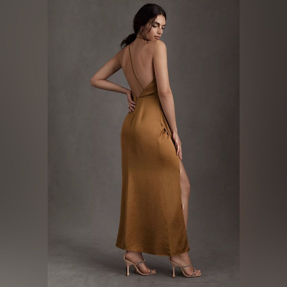 Anthropologie Significant Other Satin Gracie Dress Size US 12 Aus 16 New - Picture 2 of 4